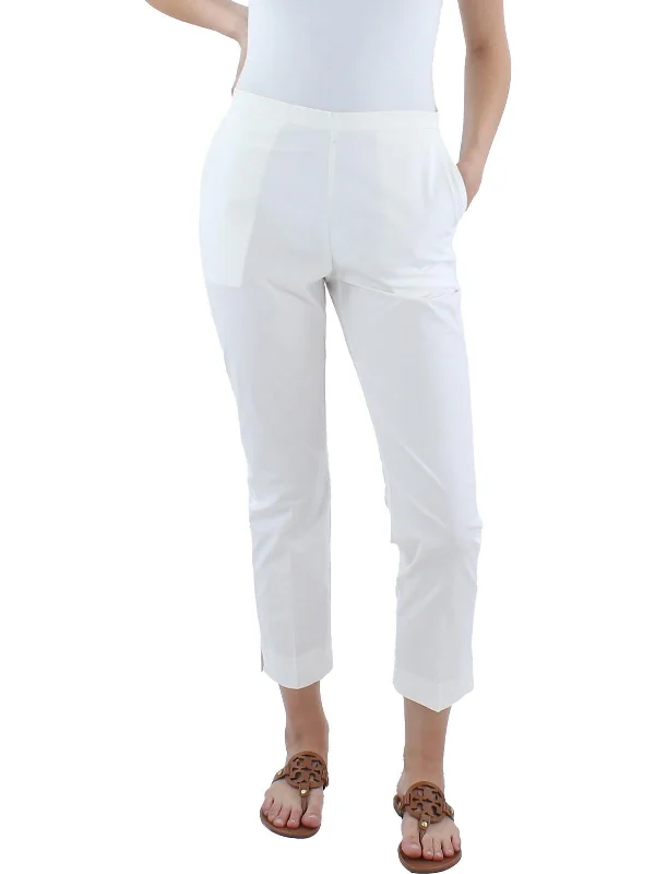 Shop and Save Womens Organic Cotton Straight Leg Ankle Pants