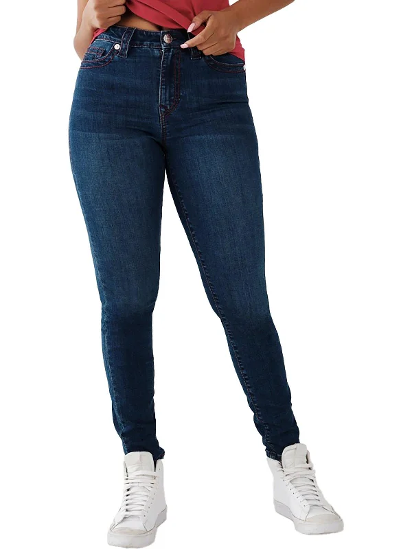 Exclusive Weekend Offers Inside Halle Womens High Rise Dark Wash Skinny Jeans