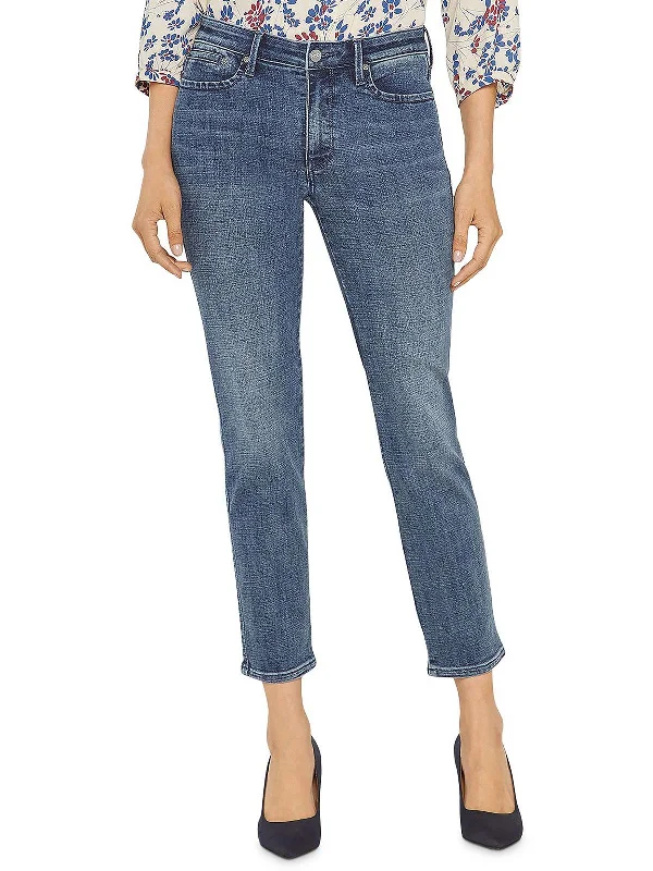 Instant Deal Stella Womens Denim Tapered Straight Leg Jeans