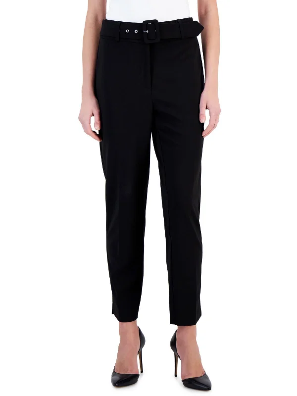 Shop the Weekend Away Womens High Rise Belted Ankle Pants