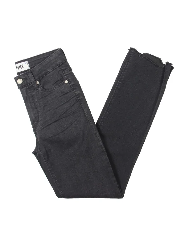 Exclusive Deal Womens Mid-Rise Raw Hem Straight Leg Jeans
