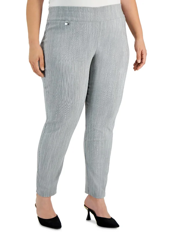 Clearance Sale Plus Womens Striped Rayon Skinny Pants