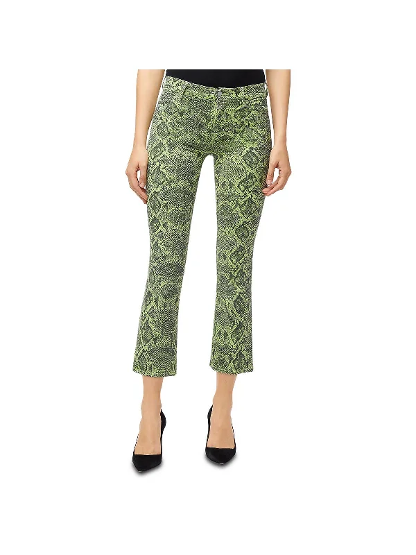 Weekend Offers That Shine Selena Womens Denim Snake Print Bootcut Jeans