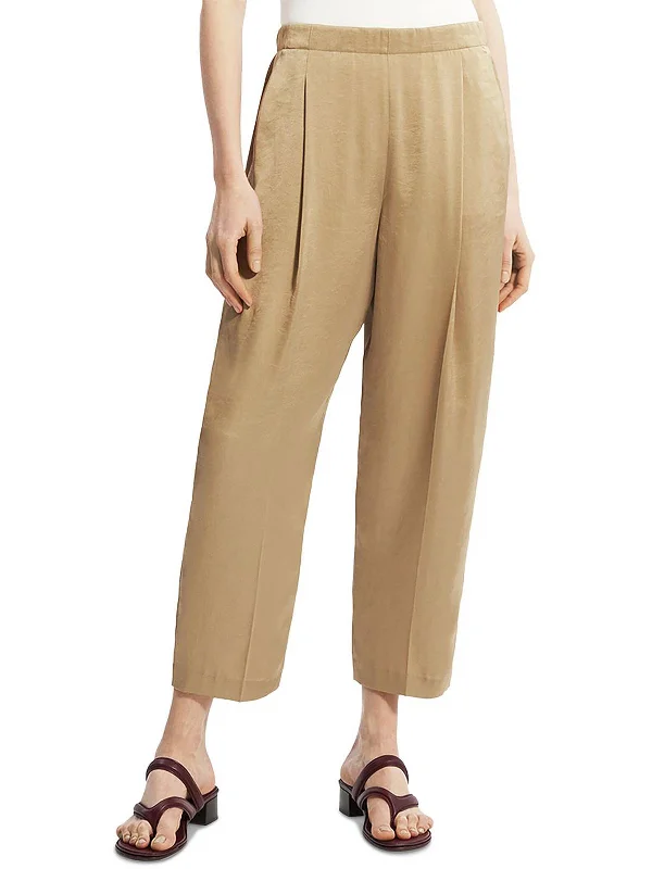 Take Advantage Womens Shimmer High Rise Cropped Pants