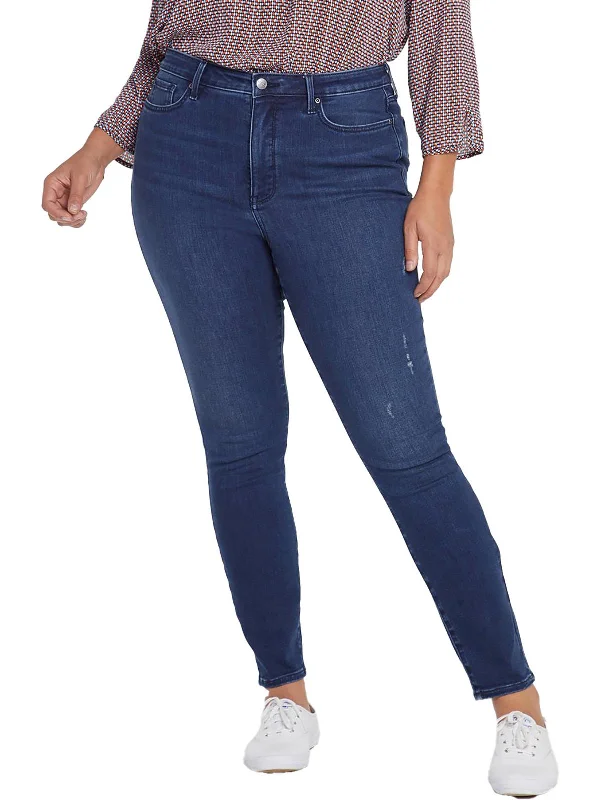 Unwind with Weekend Discounts Plus Ami Womens High-Rise Dark Wash Skinny Jeans