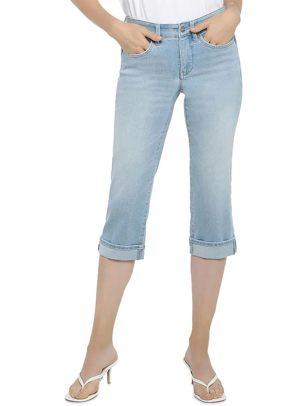 Weekend Offers That Thrill Petites Petite Marilyn Womens Cropped High Rise Straight Leg Jeans