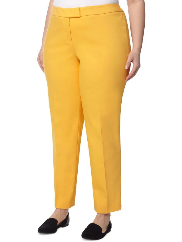Hurry Up Plus Bowie Womens Flat Front Office Straight Leg Pants