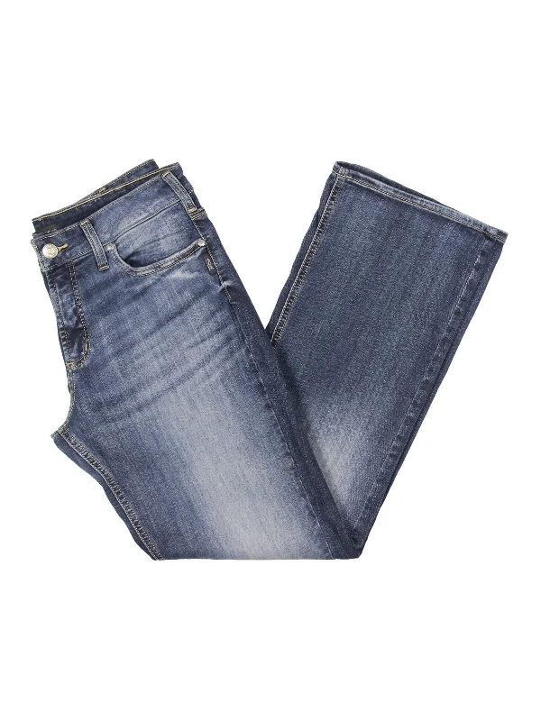 Quick Sale Plus Womens Mid-Rise Faded Bootcut Jeans