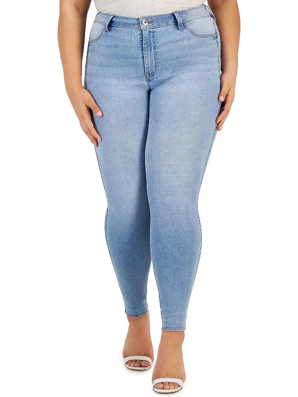 Low Prices Plus Womens High Rise Stretch Skinny Jeans