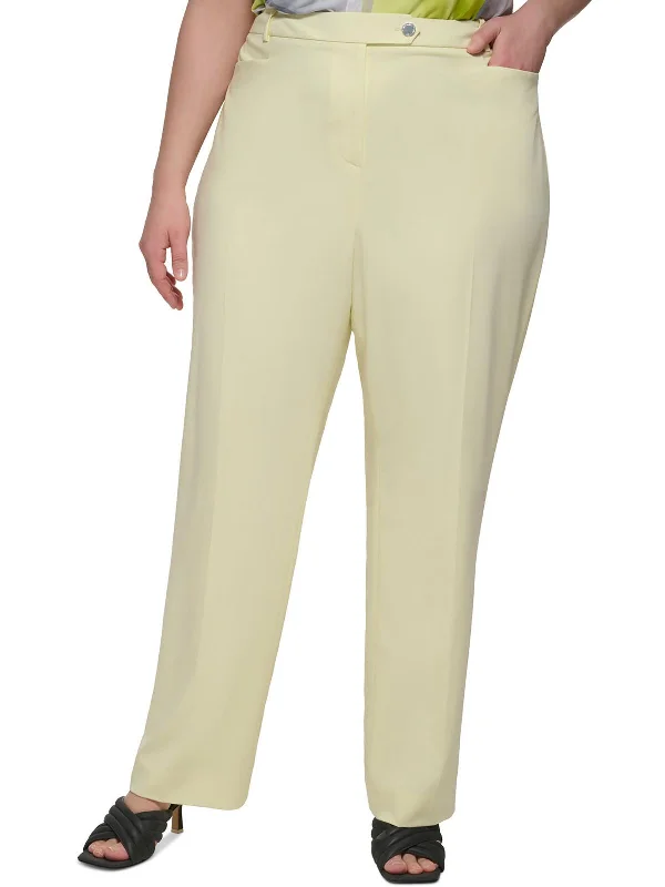 Weekend Discounts to Celebrate Plus Womens Modern Dress Straight Leg Pants