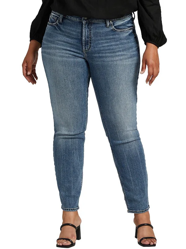 Extra Savings Suki Womens Mid-Rise Curvy Fit Straight Leg Jeans