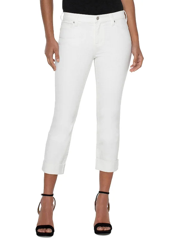 Bargain Prices Womens Denim Cuffed Ankle Jeans