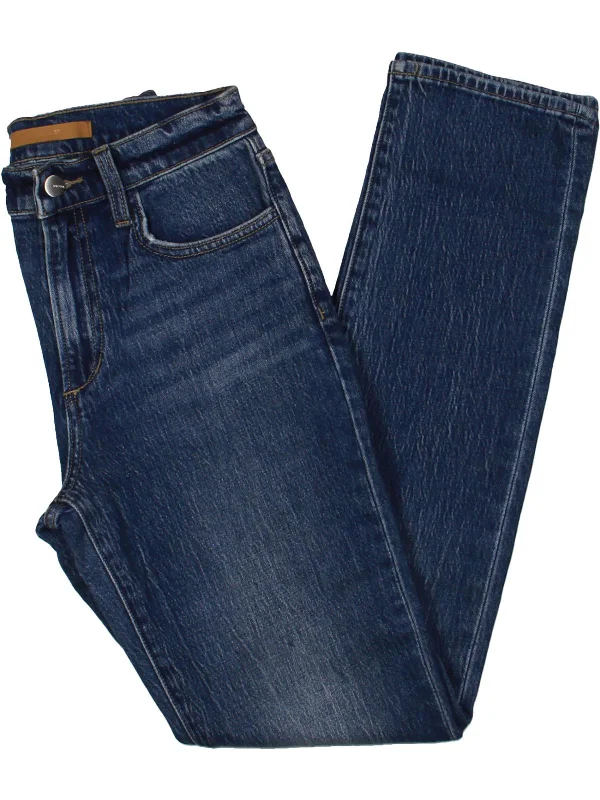 Mega Deal The Runway Luna Womens High-Rise Medium Wash Cigarette Jeans