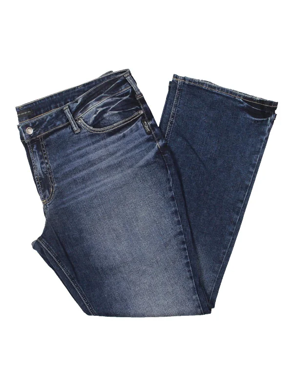 Low Prices Plus Womens High Rise Faded Bootcut Jeans