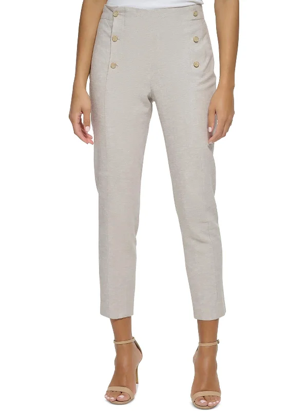 Major Savings Womens High Rise Embellished Ankle Pants