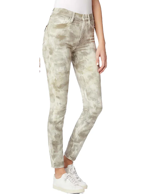 Take Advantage Collin Womens High Rise Tie-Dye Skinny Jeans