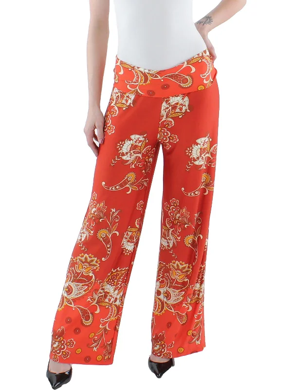 Price Drop Womens Jersey Printed Palazzo Pants