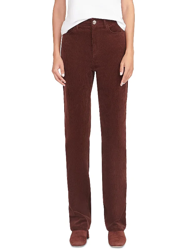 Special Discount Womens High Rise Corduroy Straight Leg Pants