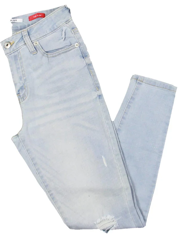 Weekend Discounts You Deserve Juniors Womens Destroyed Denim Skinny Jeans