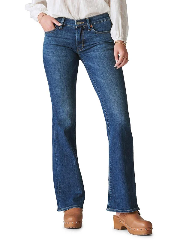 Weekend Deals That Thrill Womens Mid-Rise Dark Wash Flare Jeans