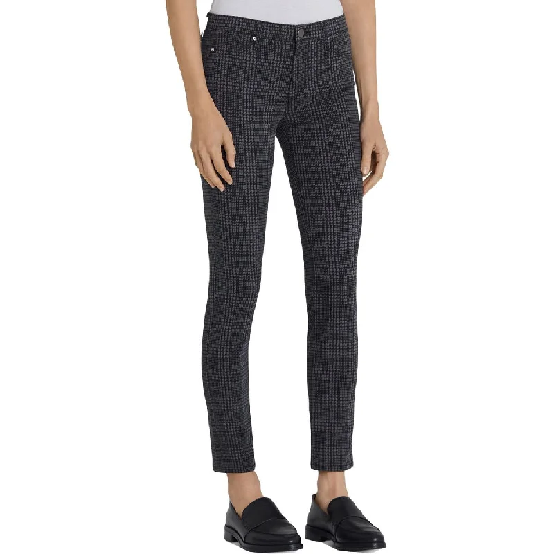 Midnight Sale Womens Houndstooth Mid-Rise Ankle Pants