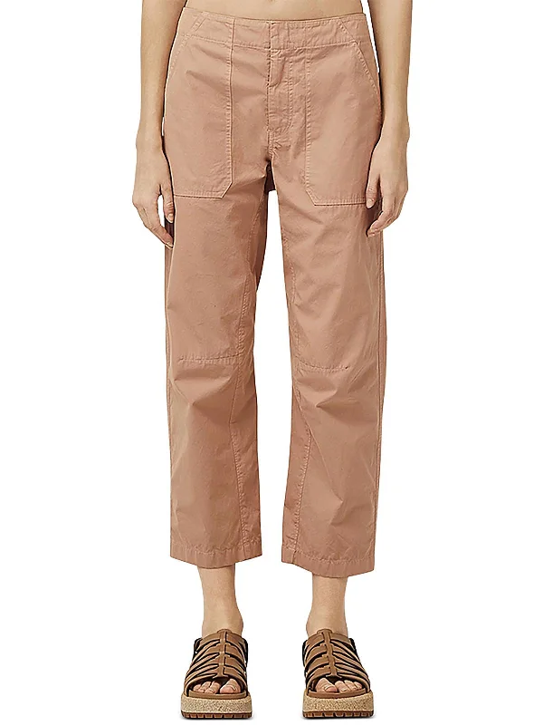 Reduced Rates Womens High Rise Cropped Straight Leg Pants