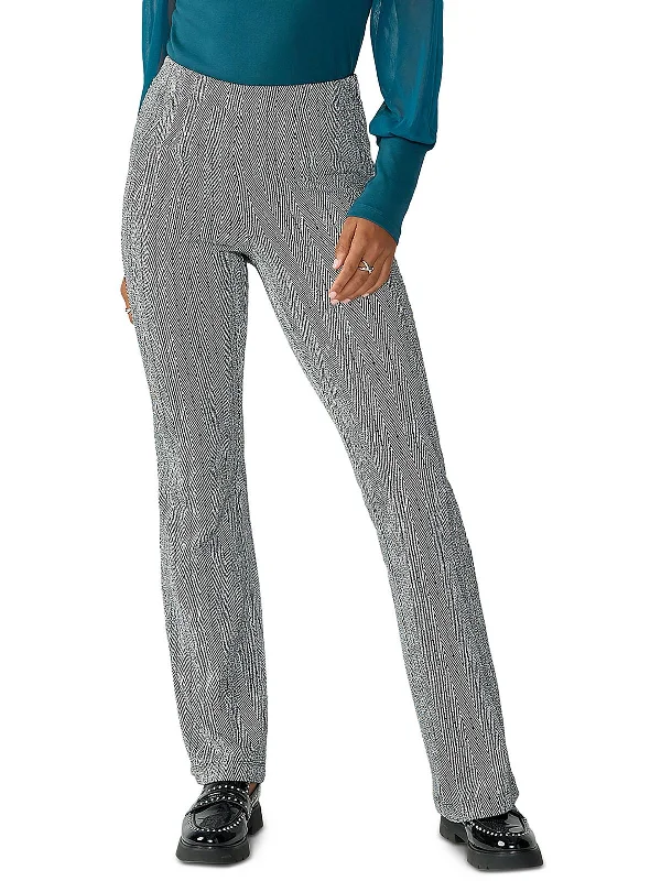 Savings Bonanza Womens High Rise Herringbone Bootcut Pants