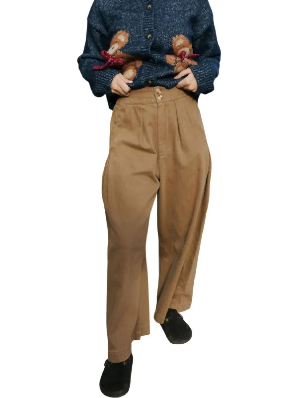 Don’t Miss Out Wide Leg Pants In Dark Beige