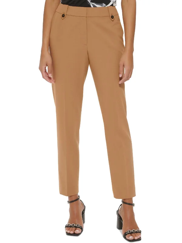 Stock Clearance Womens Solid Knit Straight Leg Pants