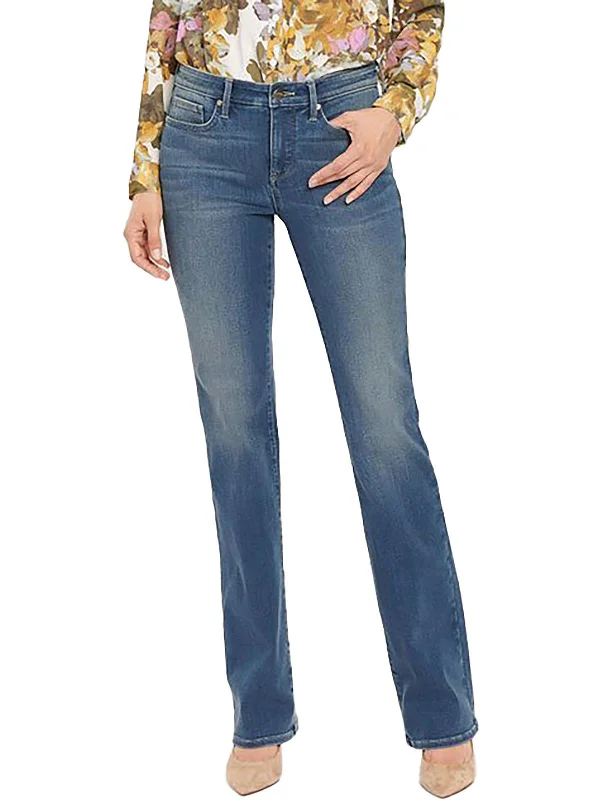 Weekend Offers That Tempt Womens Mid-Rise Stretch Bootcut Jeans