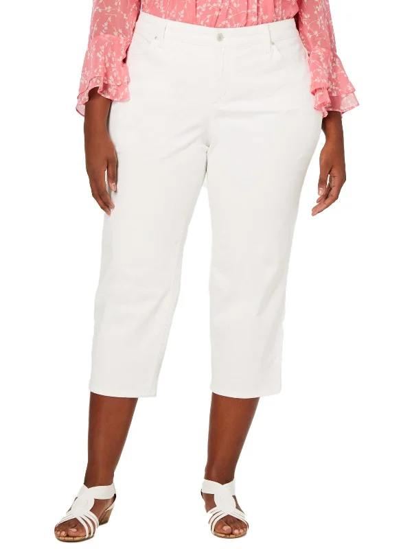 Weekend Bargains to Sizzle Plus Bristol Womens Natural Waist Slimming Fit Cropped Jeans