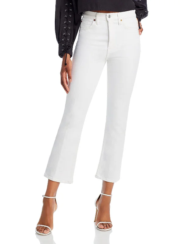 Price Slash Womens High Rise Cropped Bootcut Jeans