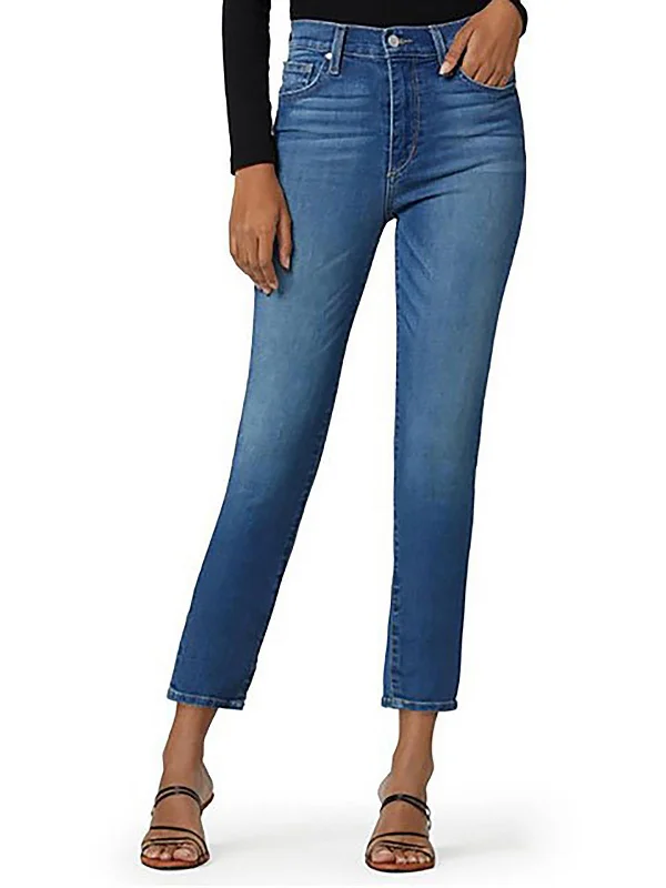 Discount Extravaganza Womens High-Rise Ankle Straight Leg Jeans