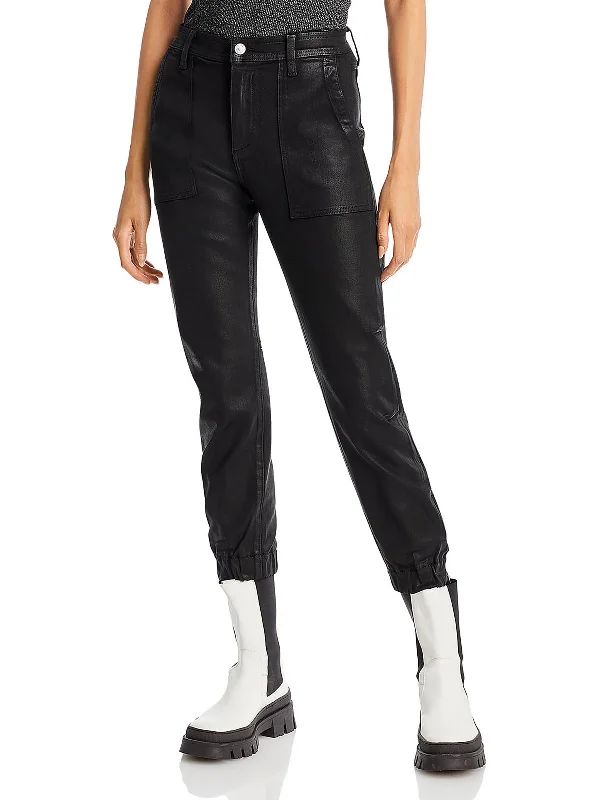 Amazing Deals Womens Coated Boyfriend Jogger Jeans