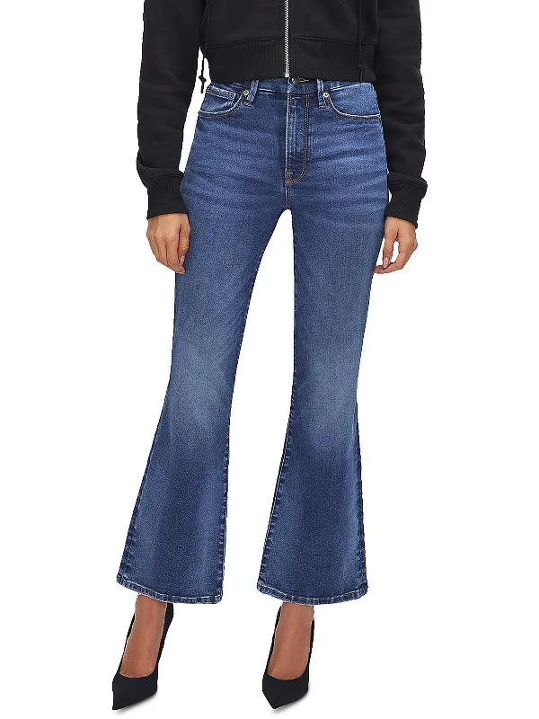 YEAR-End Clearance Womens Dark Wash Crop Bootcut Jeans