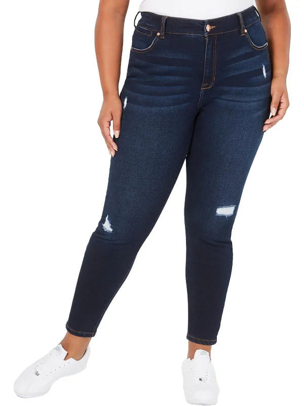 Sneak Peek Sale Womens High Rise Distressed Skinny Jeans
