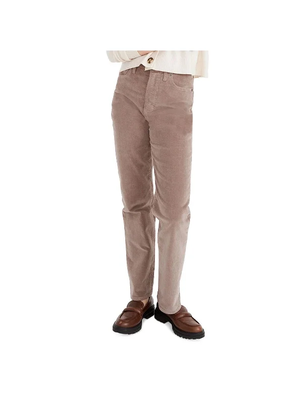 Shop and Save Womens Corduroy High Rise Straight Leg Pants