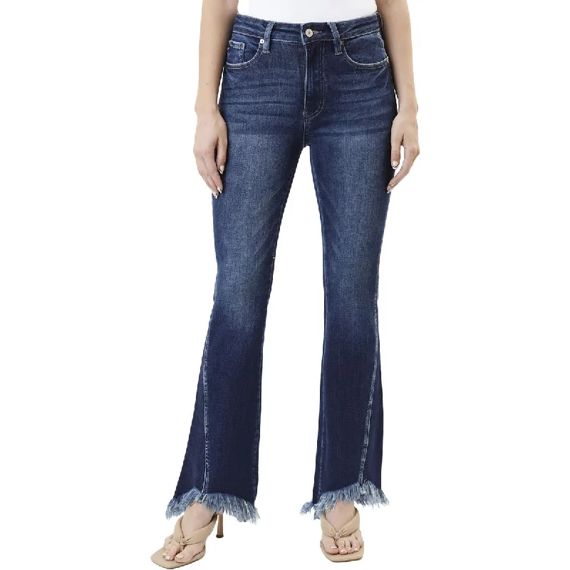 Weekend Discounts to Snag Womens Frayed Hem Denim Bootcut Jeans