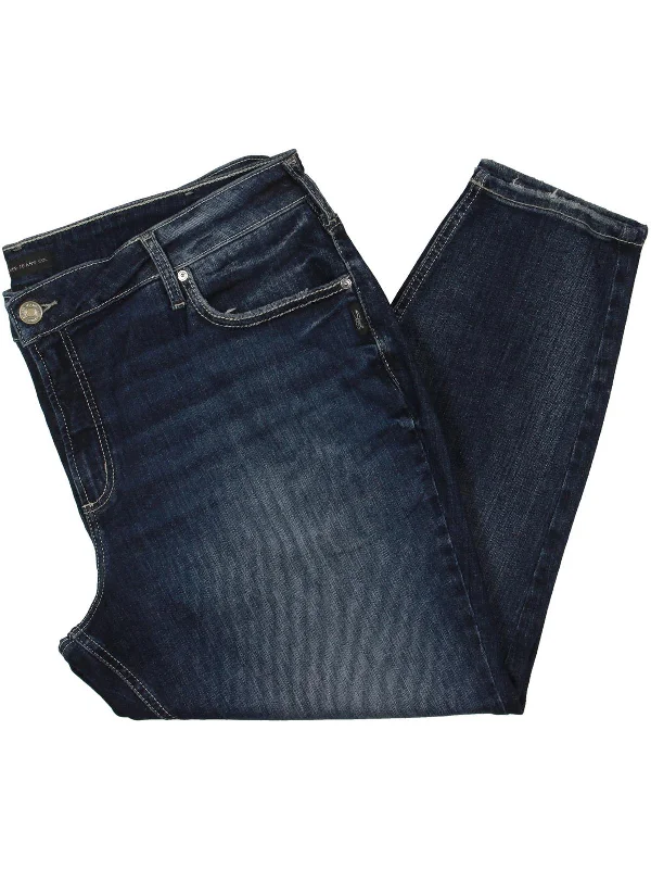 Massive Deals Plus Womens Mid-Rise Cropped Skinny Jeans