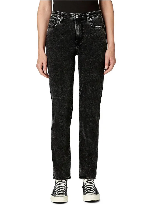 Loyalty Reward Jayden Womens High-Rise Acid Wash Straight Leg Jeans