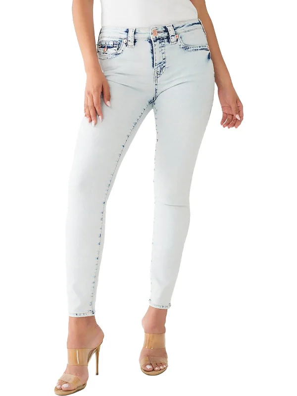 Weekend Savings Fiesta Jennie Curvy Womens Mid-Rise Light Wash Skinny Jeans