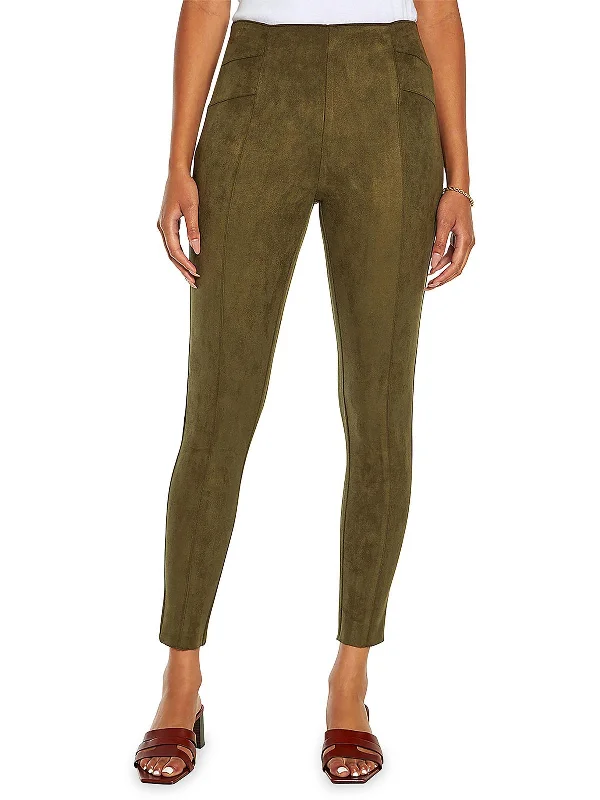 Savings Event Sofia Womens Faux Suede Mid-Rise Skinny Pants
