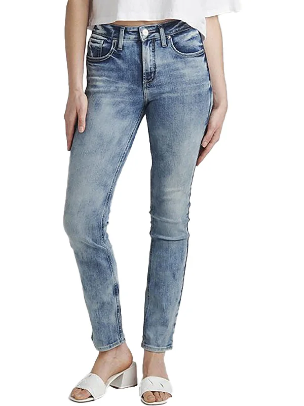 Factory Direct Sale Avery Womens High Rise Curvy Fit Straight Leg Jeans