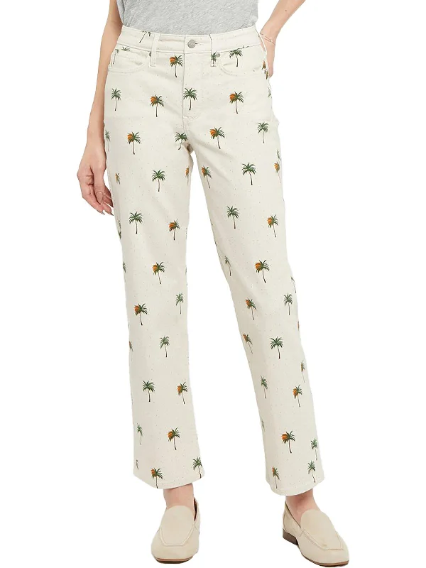 Weekend Offers That Shine Womens Ankle Relaxed Straight Leg Jeans