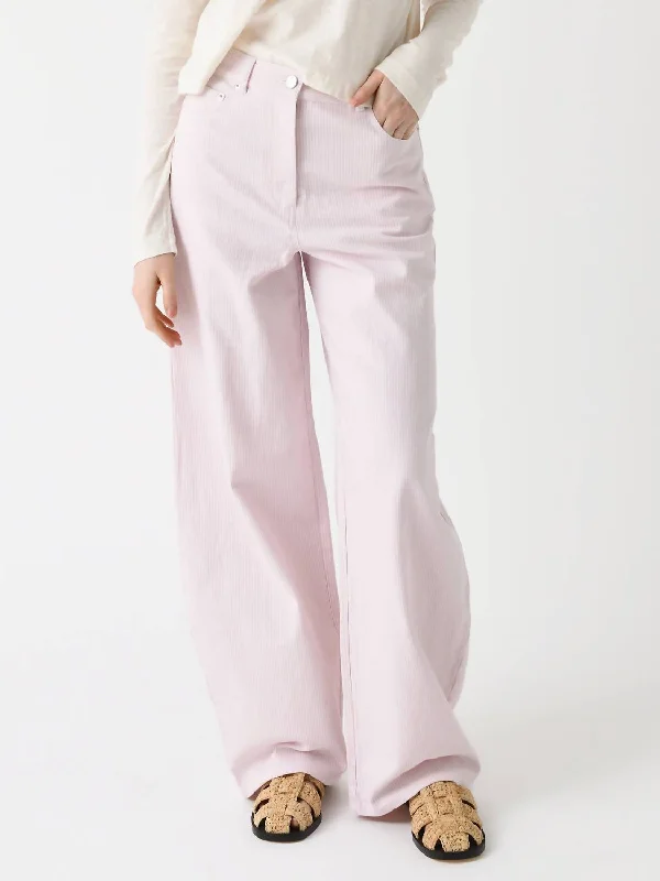 Deep Discounts Cocoon Striped Pant In Ballerina Combo