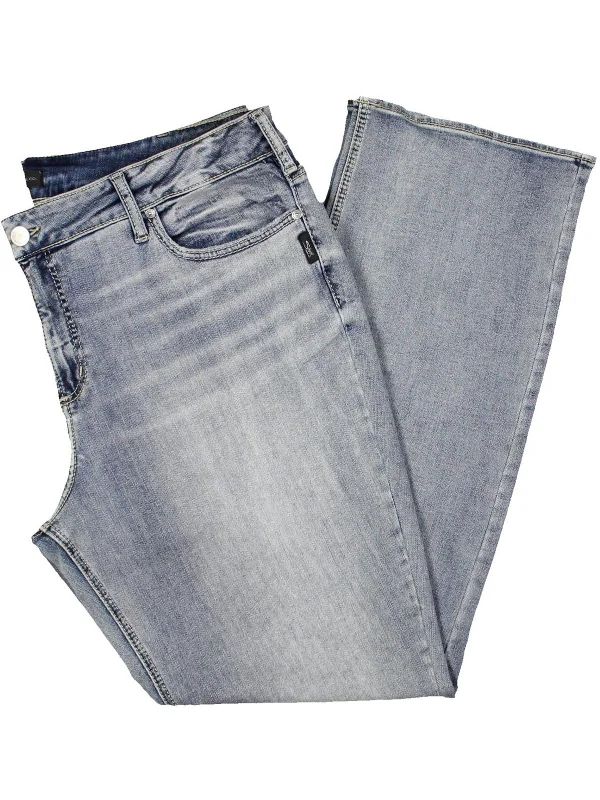 Weekend-Only Price Drops Plus Suki Slim Boot Womens Mid Rise Distressed Bootcut Jeans