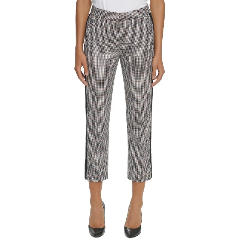 Weekend Discounts to Savor Womens Plaid Skinny Cropped Pants