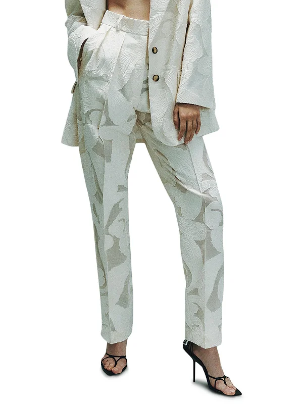 Deal Alert Womens Paisley Cotton Straight Leg Pants