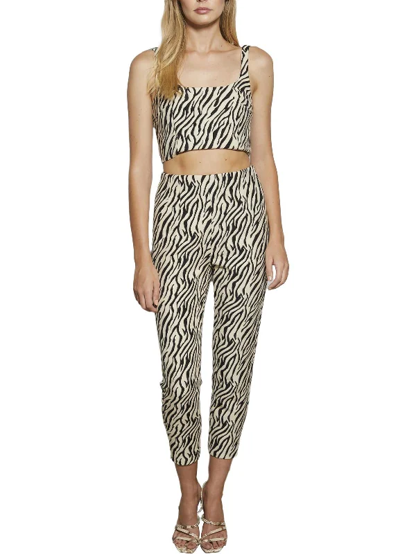 Limited Time Offer Cecile Womens Zebra Slim Dress Pants