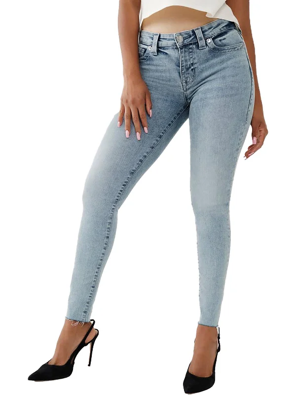 Special Buy Womens Mid-Rise Raw Hem Skinny Jeans